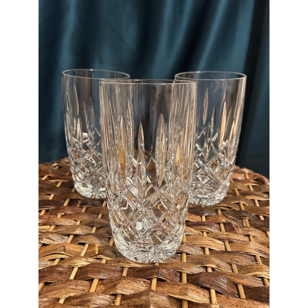 Vintage Gorham Crystal Lady Anne highball 6 inch glasses set of 3 Discontinued